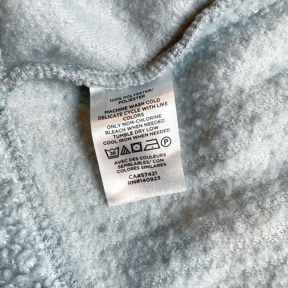 LOFT Plus Light Blue Teddy Sherpa Pullover Sweatshirt Size 14 - Picture 5 of 5